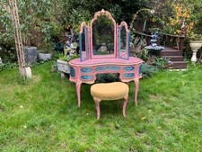 dressing  table in a lovely dark vintage pink 