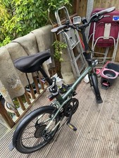 Btwin Folding Bike - Tilt 900 Lightweight - 9 Speeds Used Good Condition Green