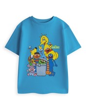 Sesame Street Blue Group Short Sleeved T-Shirt Unisex Kids