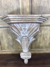 VINTAGE CARVED WOOD WALL SHELF