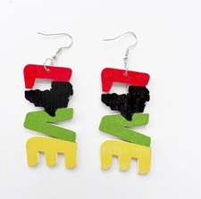 Love Africa Wooden Earrings