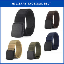 Quick Release Work Belt Tactical Men Army Webbing Nylon Military Waistbelt UK