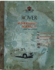 ROVER P4 60 75 90 105 SALOON 1950-59 ORIGINAL FACTORY WORKSHOP MANUAL