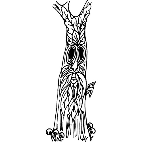 Tree carving green man - carving,