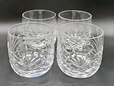 4 X Crystal Cut Glass Whisky
