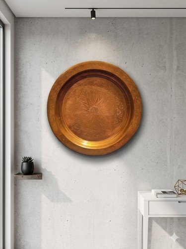 Vintage copper charger - copper,