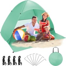 NHOWIN Pop Up Beach Tent for 2-3 Persons, 2025 Upgraded Windproof Pop Up Tent wi