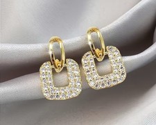 Gold Earrings elegant Drop