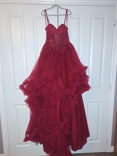 Red carpet ready prom dress - red,
