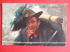 WW1 P/C Patriotic ITALIAN ARMY BAYONET CHARGE FORWARD SAVOY AVANTI SAVOIA