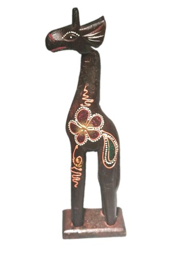 Wooden giraffe hand carved - giraffe,