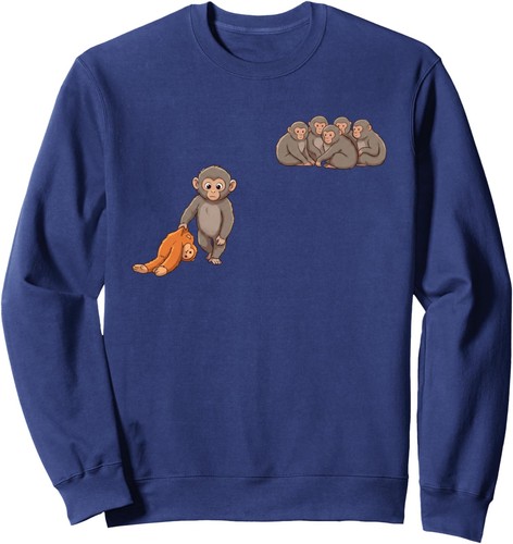 Retro cute baby monkey - baby,