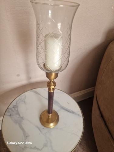 Vintage solid brass crystal - solid,