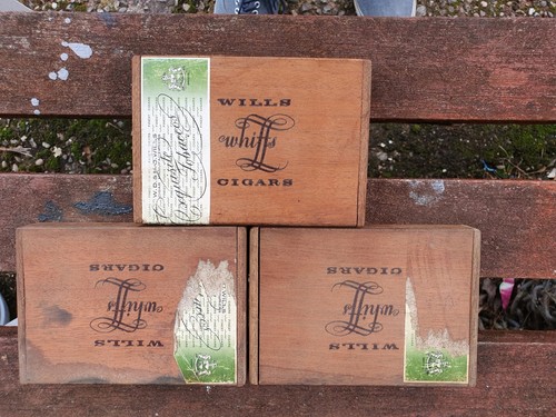 Cigar box wills whiffs wooden - box,