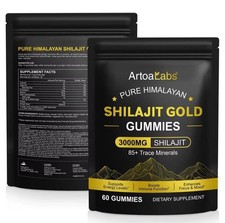 Pure Himalayan Shilajit Gold Gummies 3000MG 60 Gummies FAST & FREE DELIVERY