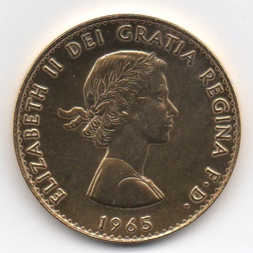 Churchill crown 1965 gold - churchill,