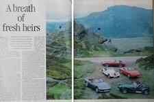 Original CSC 1991 mag article CATERHAM MARCUS, MORGAN, TVR, EVANTE & ALFA SPIDER