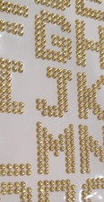 Diamante Letters Alphabet 3 cm Self Adhesive Rhinestone Gem Stickers - Pack of 2