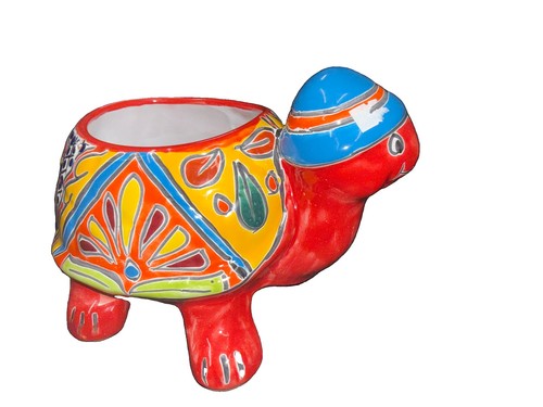 Small talavera turtle - small, planter
