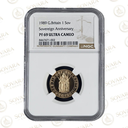 1989 gold proof sovereign pf69 - gold,