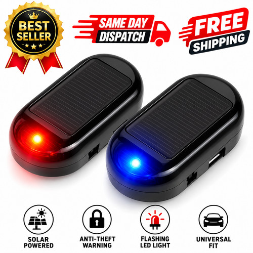 Solar power car led fake - led,