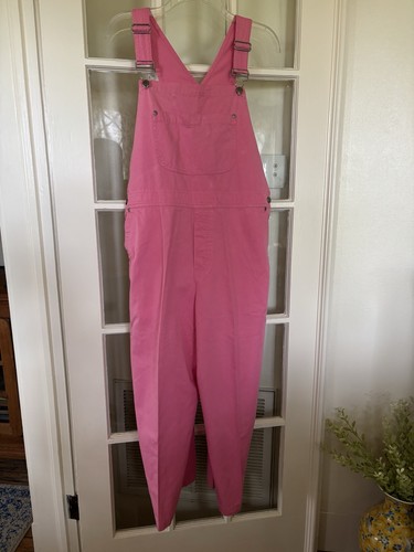 Vtg womens pink overalls - overalls, large