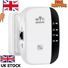 WiFi Signal Extender Range Repeater Booster Internet Amplifier 300Mbps UK Plug