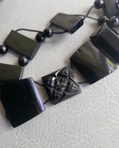 Antique victorian whitby jet - victorian,