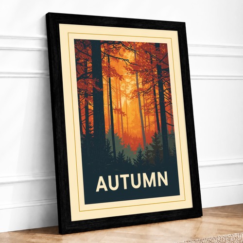 Autumn forest glow - autumn, vintage