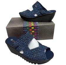 Bernie Mev Lauren Jeans Color Blue Wedge US 8 EU 39 NIB