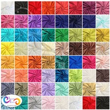 Plain Polycotton Fabric Craft Sheet Dress Bunting Kids Material 60 colours 112cm