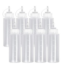 8 Pack Plastic Squeeze Sauce