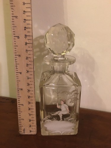 Mary gregory decanter bottle - mary,