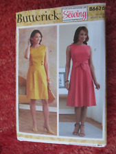 Sewing Pattern A Line Dress Butterick B6676 6 8 10 12 14 16 18 20 22