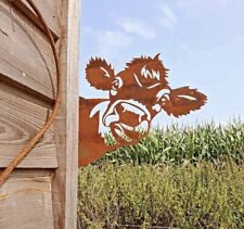 Laser Cut Cow Garden Art