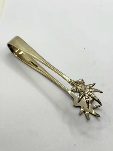 Victorian epns sugar tongs - a1,