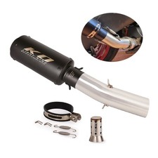 Slip On For Kawasaki Ninja ZX6R ZX636 2009-25 Mid Link Pipe Exhaust Muffler Tips