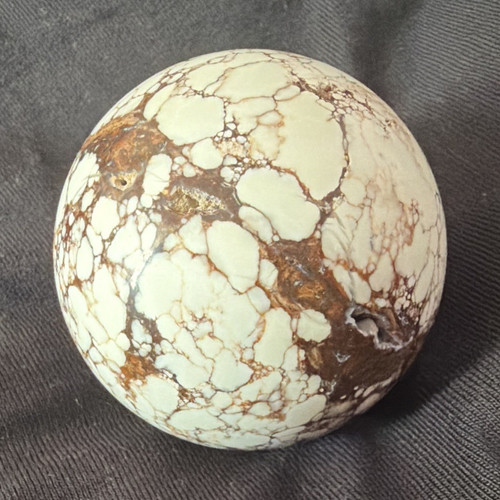 Polished brown white veined - brown,