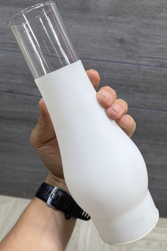 Vintage frosted glass oil - frosted,