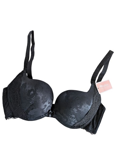 Sexy black bra - push, up