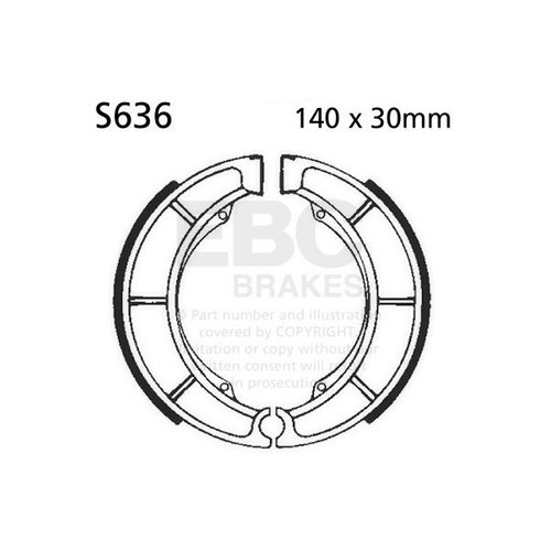 Ebc brake shoe set rear - ebc,