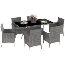 Outsunny Rattan Dining Set for