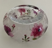 Crackle Glass Tea Light Votive