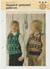 Child's Knitting Pattern (all sizes)Jacquard-Patterned Pullovers Ex Condition
