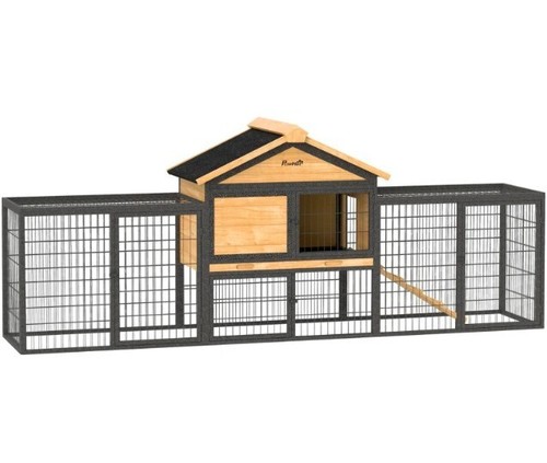 Pawhut rabbit hutch outdoor - pawhut,