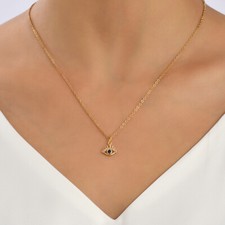 Sapphire blue crystal evil eye - blue,