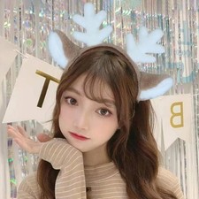 Plush Deer Ear Hair Hoop Antler Horn Hairband  Hair Accessories