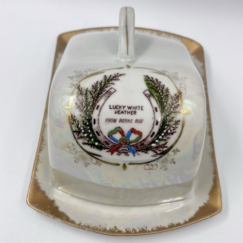 Crested china lustre cheese - china, /