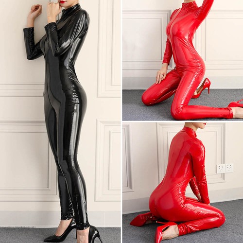 Leather pvc catsuit - leather, jumpsuit