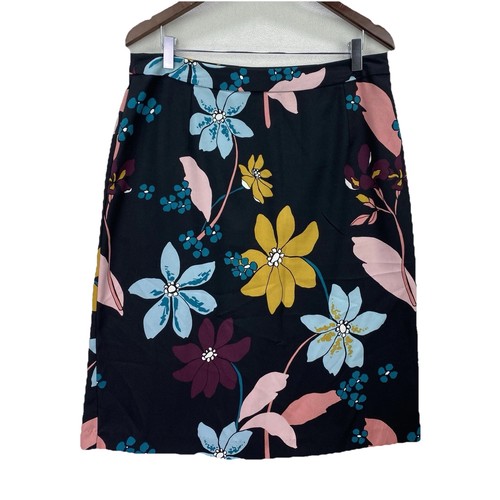 Black floral midi skirt womens - black,